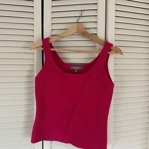 Pink Ribbed Tank Top